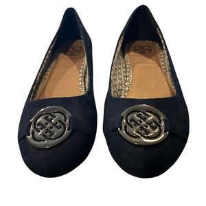 Blue Black Daisy Fuentes Flat Shoes in Ruby Size 9 Medium Width